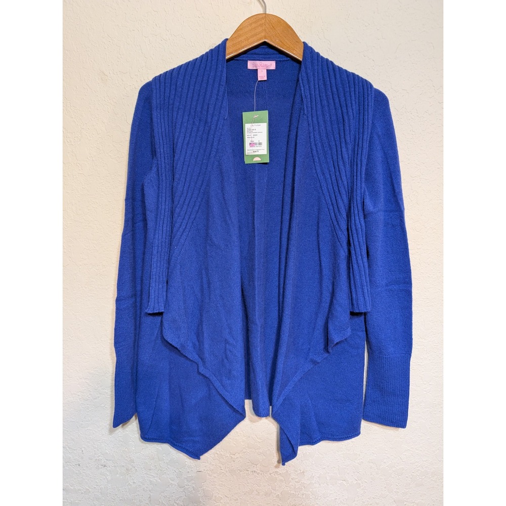 Lilly Pulitzer Baybiew Cashmere Cardigan Sweater‎ Blue Size Small
